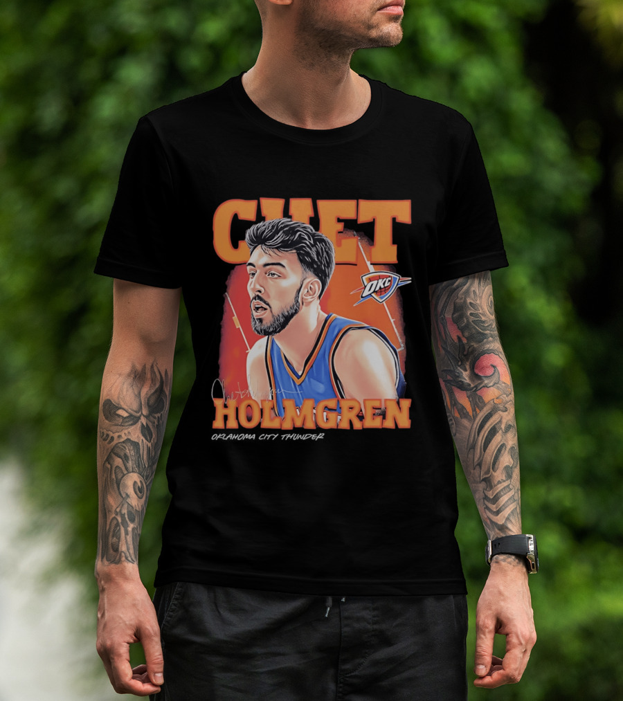 Chet Holmgren OKC Thunder 90s Airbrush T-Shirt