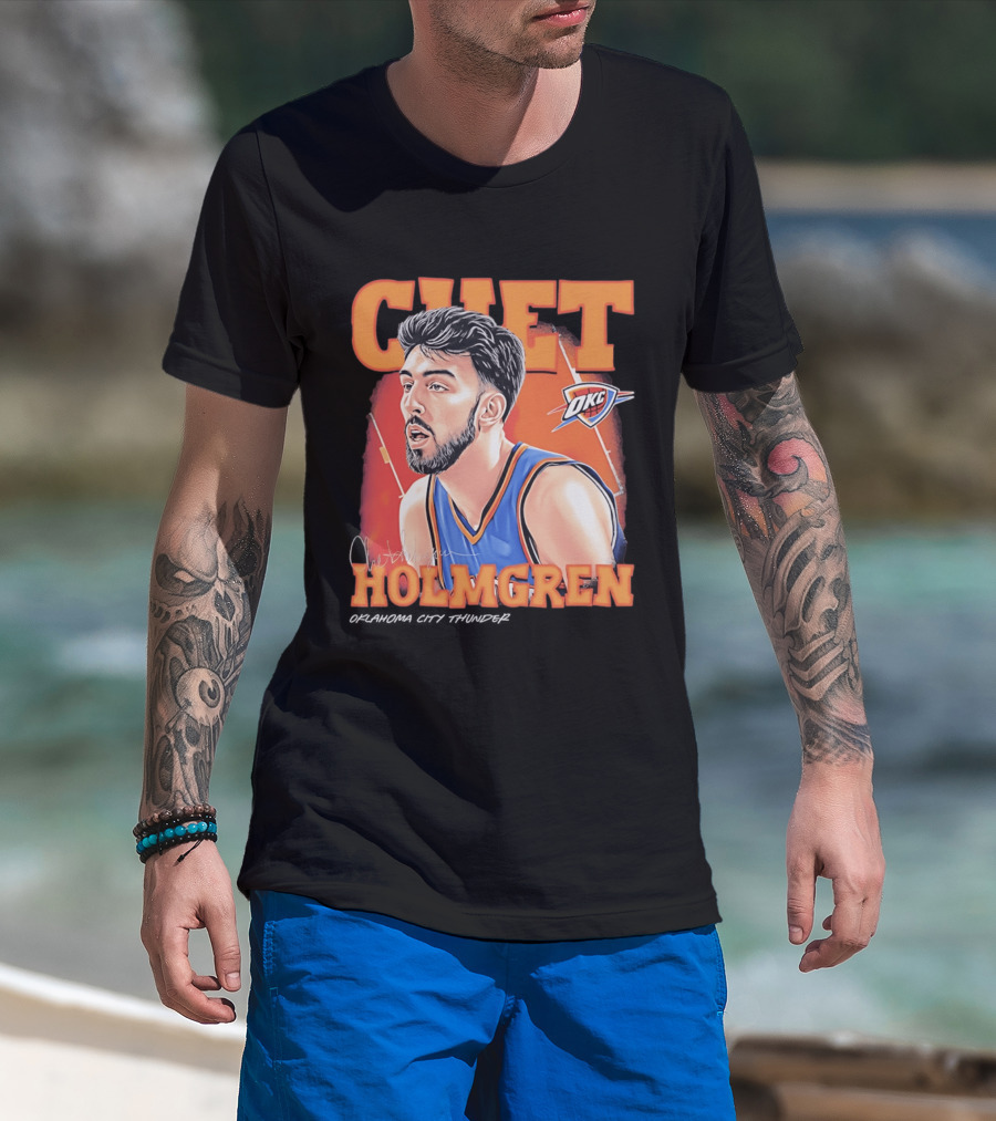 Chet Holmgren OKC Thunder 90s Airbrush T-Shirt