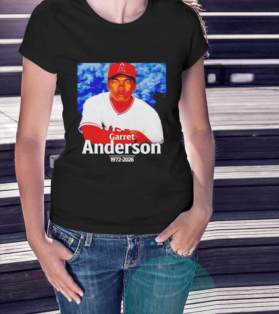 Garret Anderson Angels Tribute Baseball Legend 1972 2026 T-Shirt