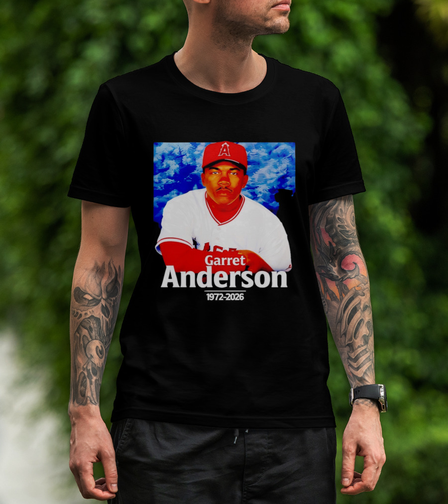 Garret Anderson Angels Tribute Baseball Legend 1972 2026 T-Shirt