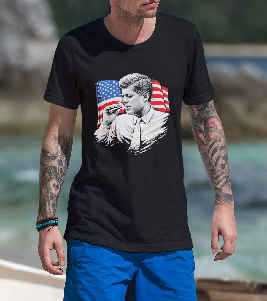 JFK Cigars American Flag 2026 T-Shirt