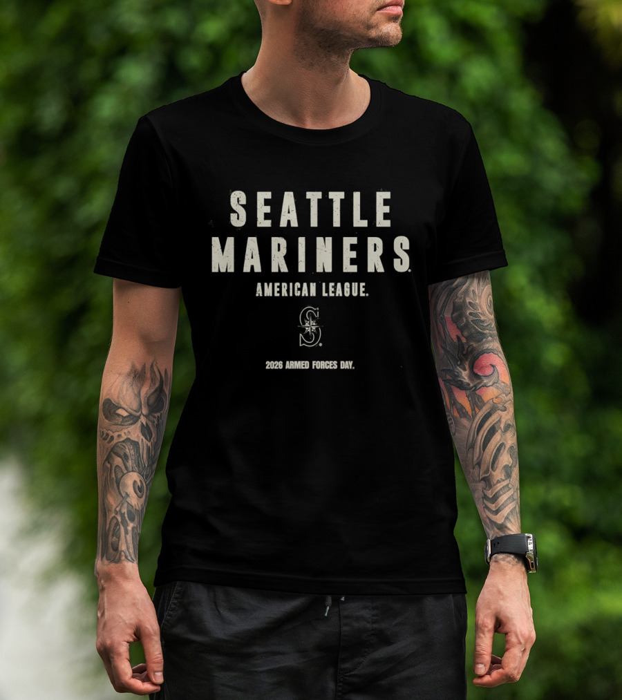 Seattle Mariners American League 2026 Armed Forces Day T-Shirt