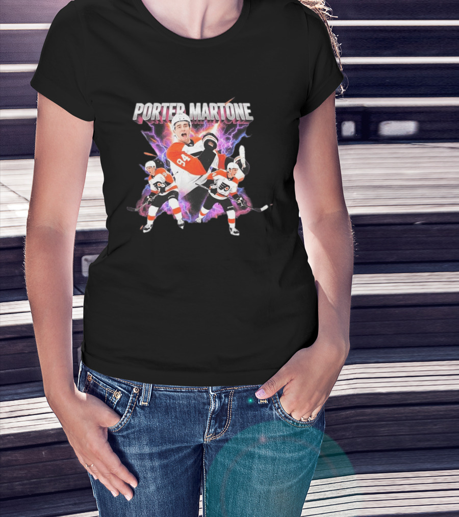 Porter Martone Flyers 94 Retro Bootleg Hockey Players T-Shirt