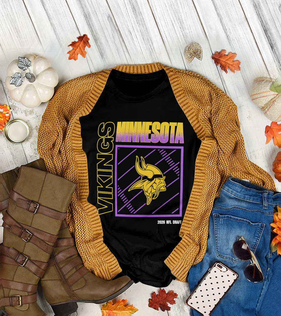Minnesota Vikings 2026 Nfl Draft T-Shirt