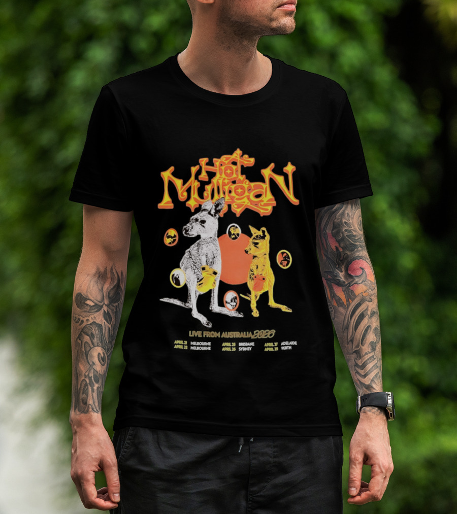 Hot Mulligan Australia Tour 2026 Kangaroo T-Shirt