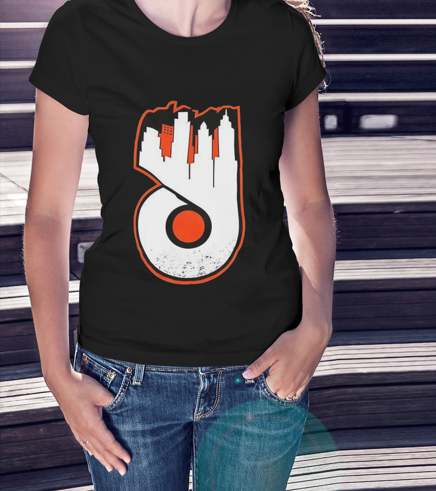 Philadelphia Flyers Skyline Emblem With Cityscape T-Shirt