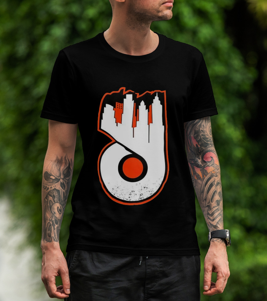 Philadelphia Flyers Skyline Emblem With Cityscape T-Shirt
