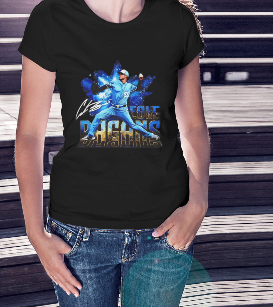 Cole Ragans 55 Kansas City Royals MLB Burst Pitcher Action T-Shirt