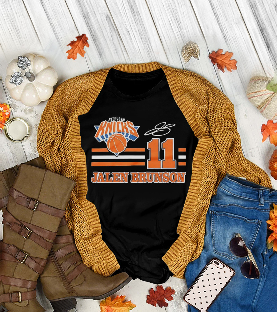 New York Knicks Jalen Brunson Number 11 NBA Basketball T-Shirt