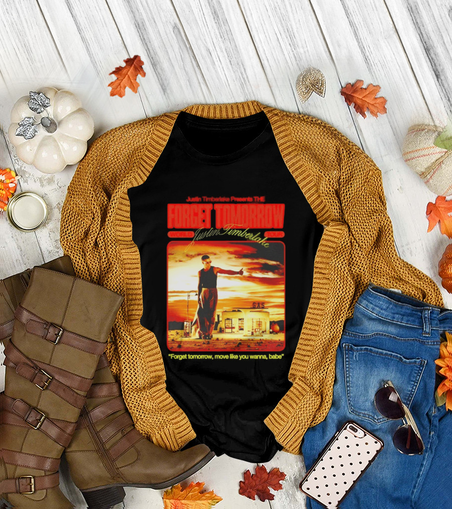 Forget Tomorrow World Tour Justin Timberlake Gas Station Scene T-Shirt