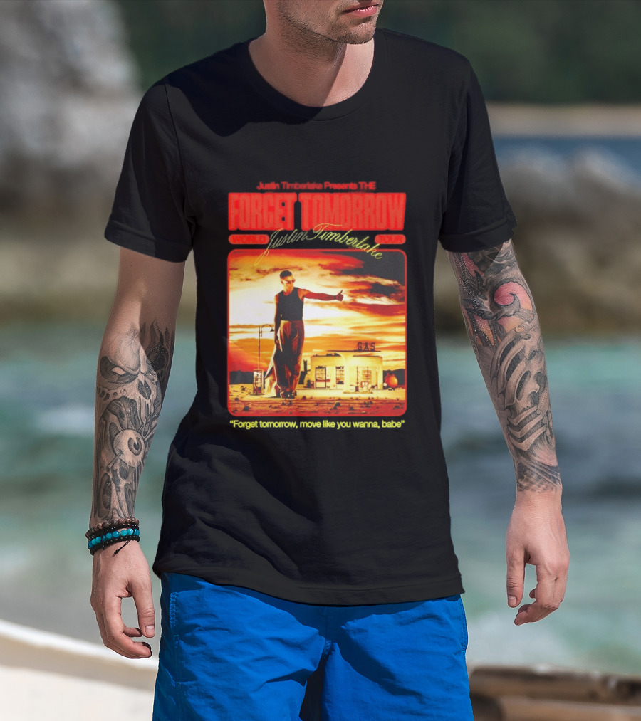Forget Tomorrow World Tour Justin Timberlake Gas Station Scene T-Shirt