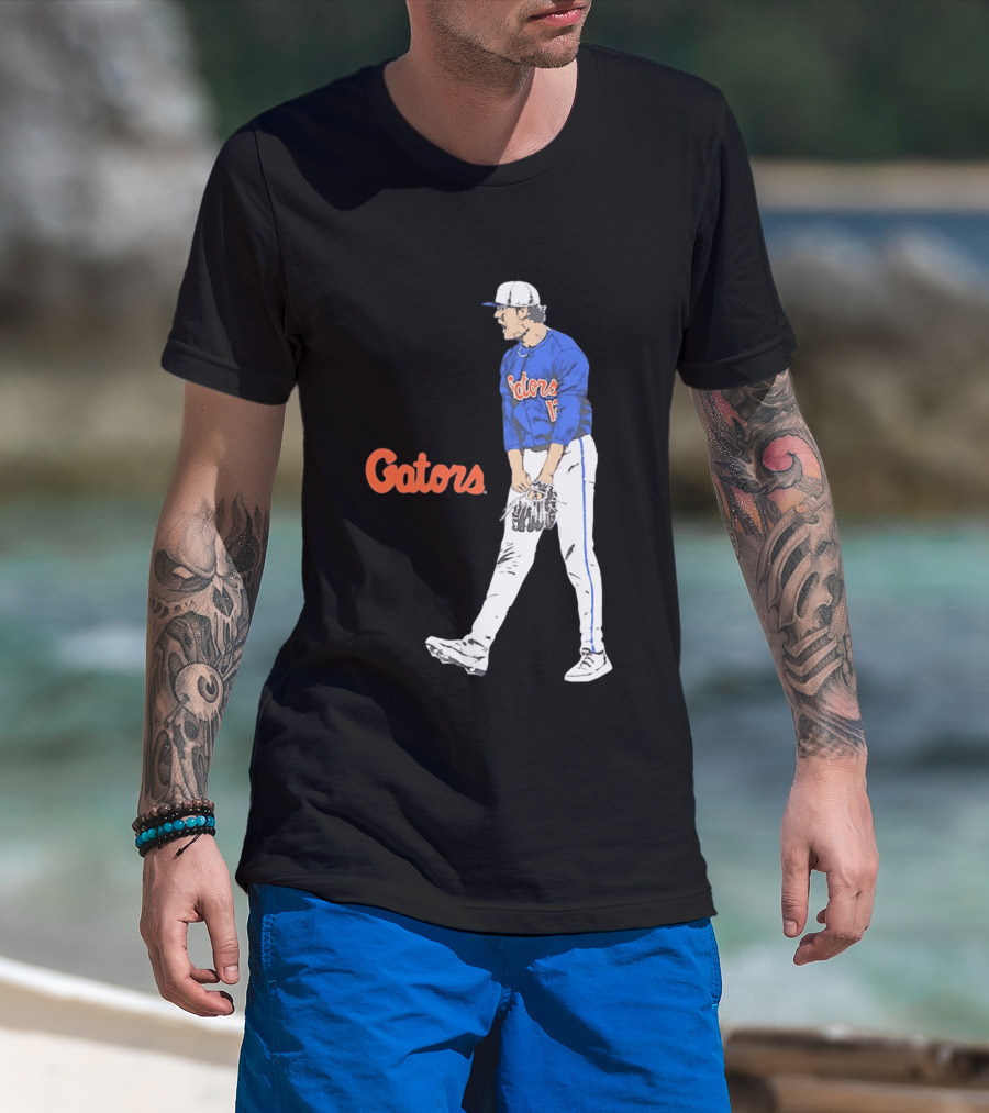 Liam Peterson Florida Gators Baseball Intense Scream Moment T-Shirt