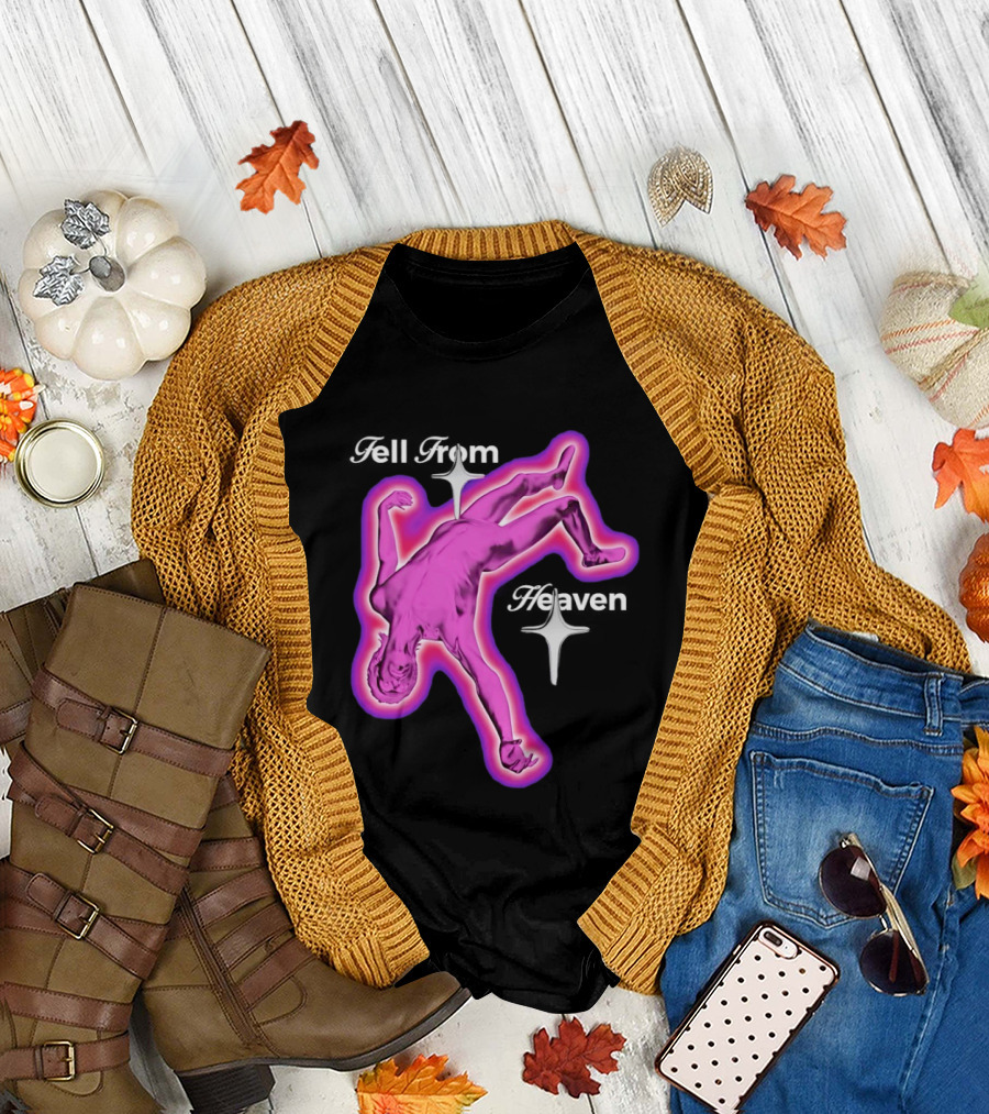 Falling from Heaven Pink Neon T-Shirt