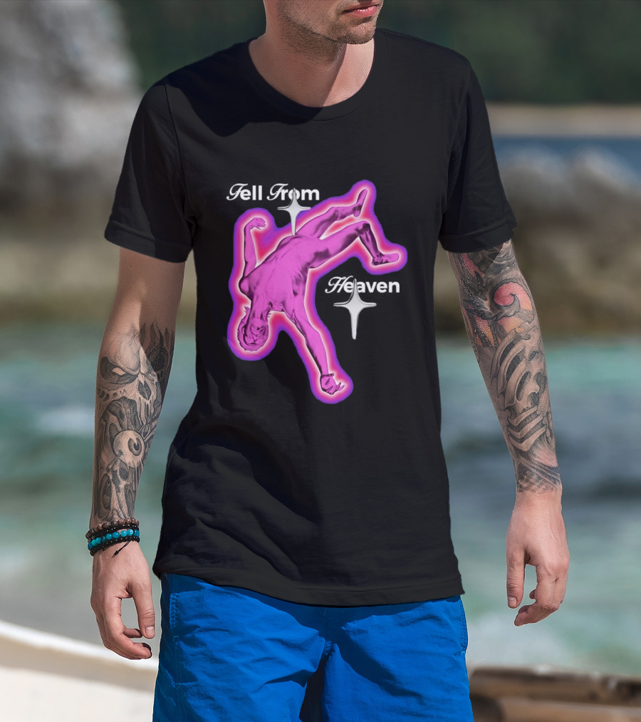 Falling From Heaven Pink Neon T-Shirt