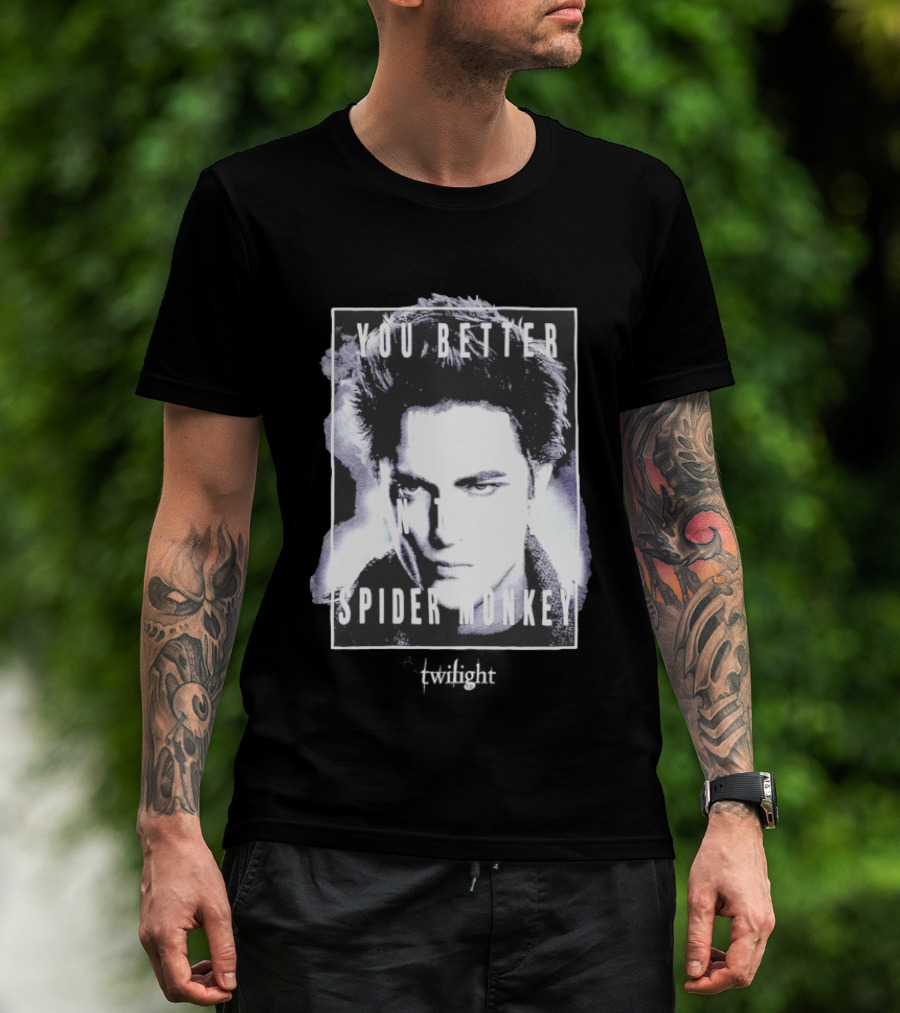 The Twilight Saga You Better Hold On Tight Spider Monkey Edward T-Shirt