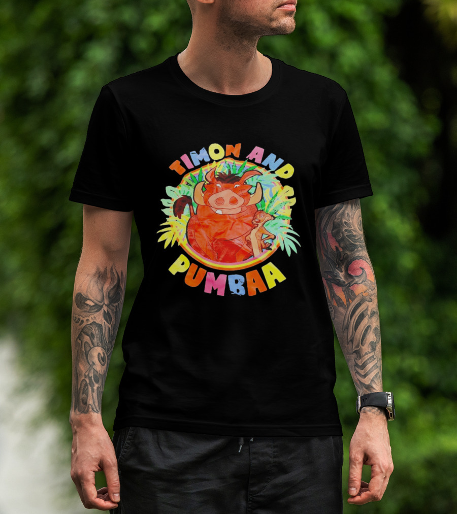 Timon And Pumbaa Colorful Jungle Adventure T-Shirt