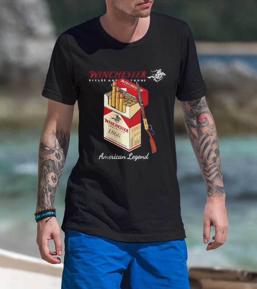 Winchester Rifles Shotguns American Legend 1866 Ammunition T-Shirt