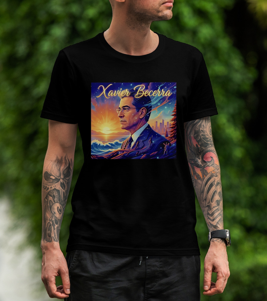 Xavier Becerra California Sunset Ocean Landscape T-Shirt