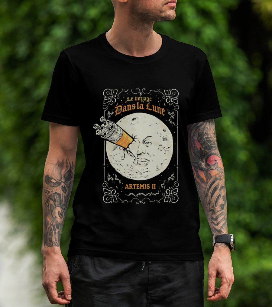 Le Voyage Dans La Lune Artemis II Moon Exploration T-Shirt