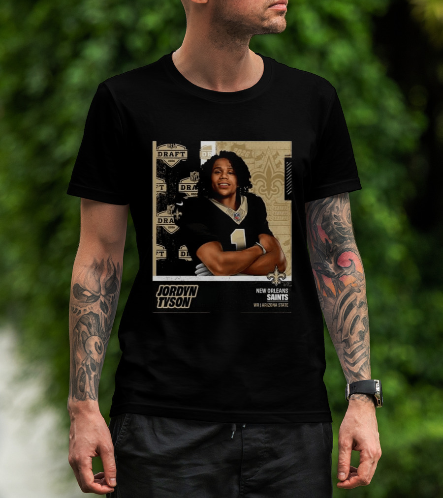 Jordyn Tyson New Orleans Saints 2026 NFL Draft Round 1 Pick 8 T-Shirt