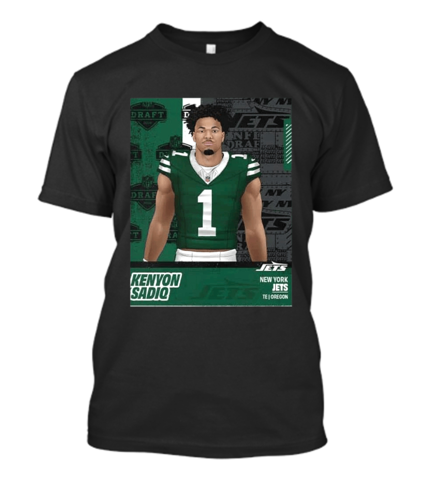 Kenyon Sadiq New York Jets Round 1 Pick 16 2026 Draft NFL Draft Jets TE Oregon T-Shirt