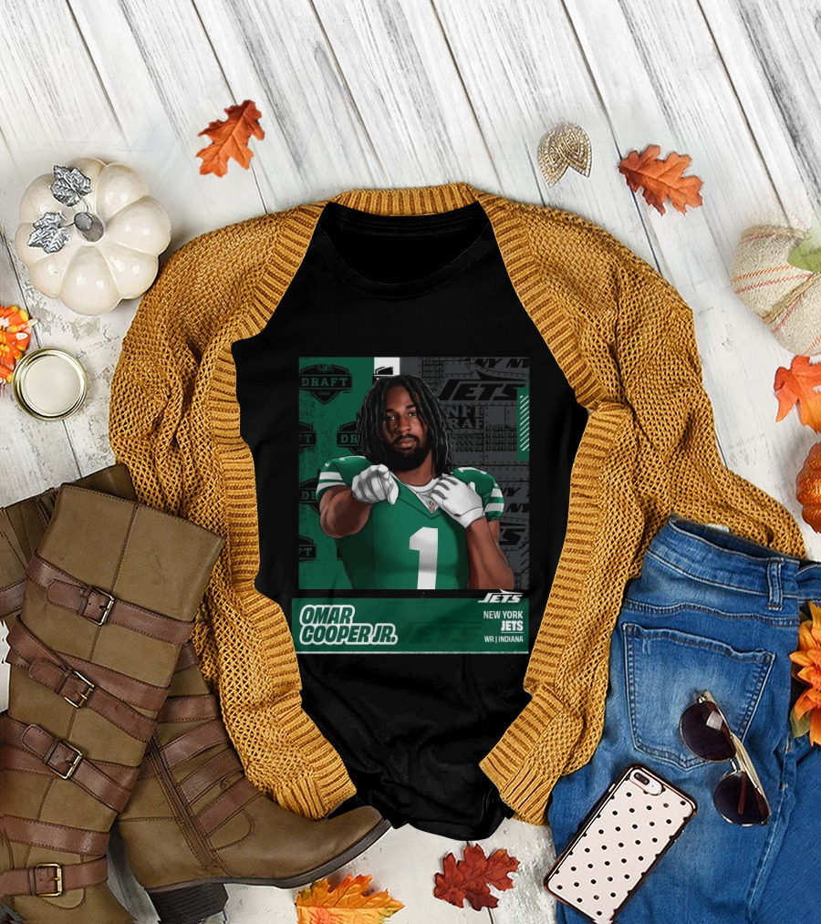 NFL Draft 2026 New York Jets Omar Cooper Jr Round 1 Pick 30 WR Indiana T-Shirt