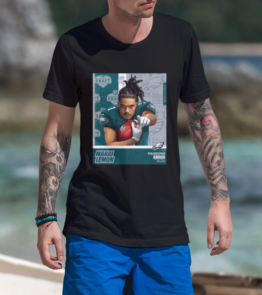 Philadelphia Eagles Makai Lemon WR USC 2026 NFL Draft Pick 20 T-Shirt