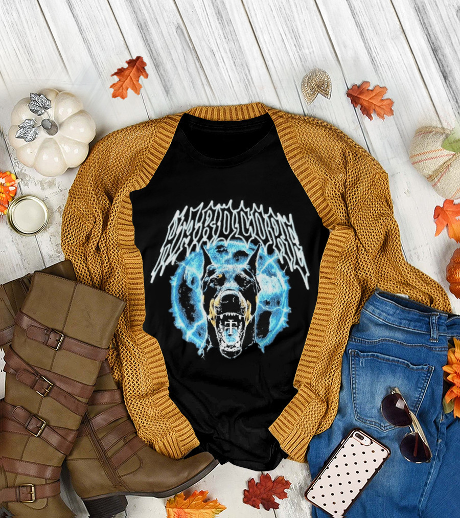 TELETECH 2026 Hound Heavy Cotton Fierce Dog with Electric Aura T-Shirt