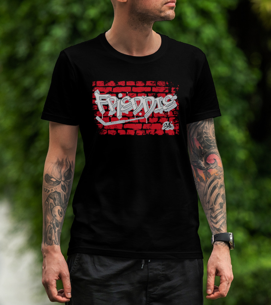 Frederik Andersen Freddie 31 Carolina Hurricanes Brick Wall Graffiti T-Shirt