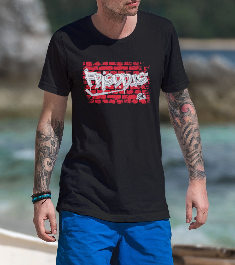 Frederik Andersen Freddie 31 Carolina Hurricanes Brick Wall Graffiti T-Shirt