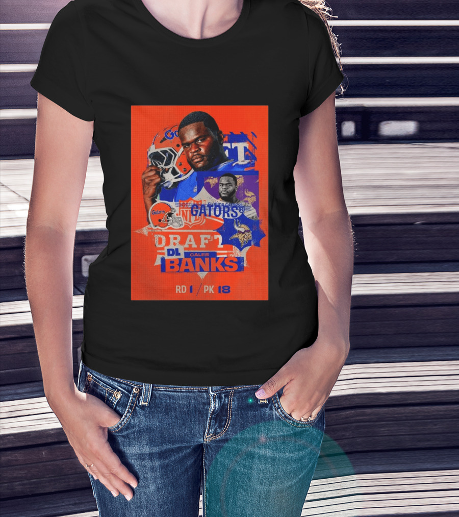 Florida Gators Football Caleb Banks NFL Draft DL Round 1 Pick 18 T-Shirt