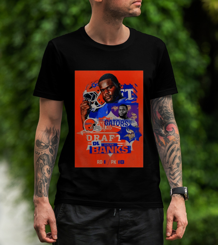 Florida Gators Football Caleb Banks NFL Draft DL Round 1 Pick 18 T-Shirt