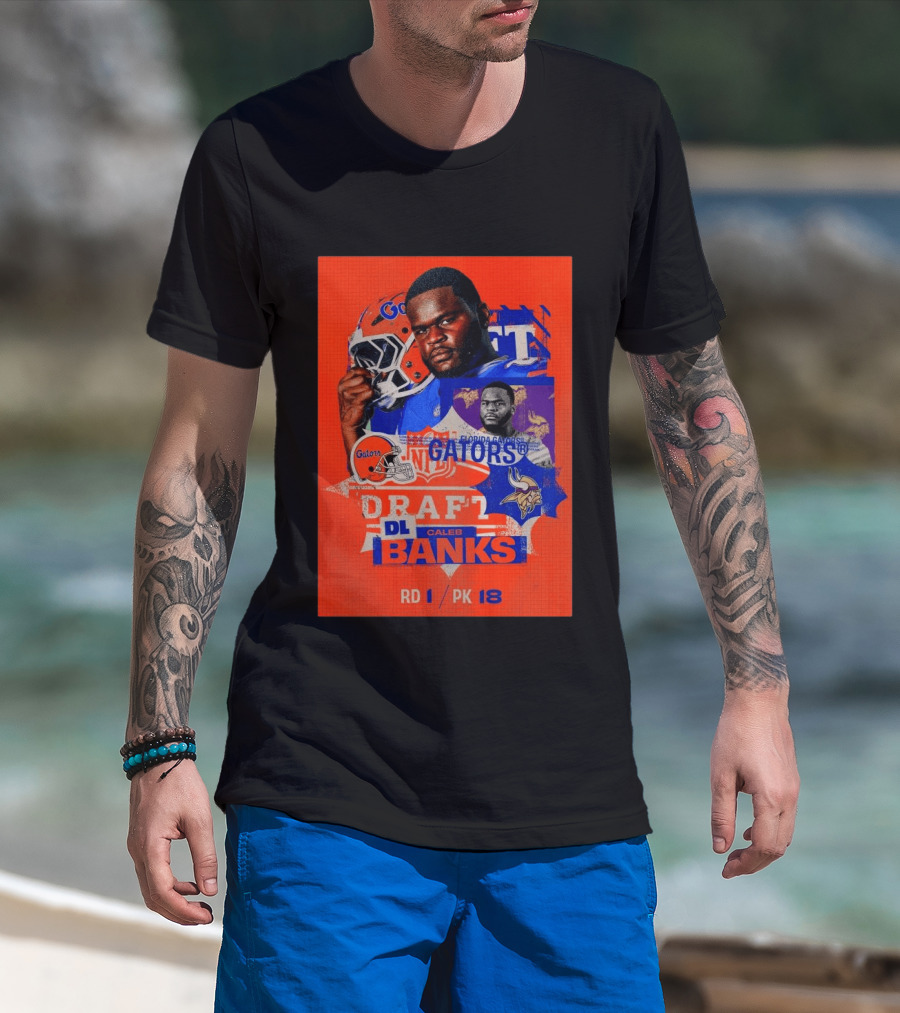 Florida Gators Football Caleb Banks NFL Draft DL Round 1 Pick 18 T-Shirt