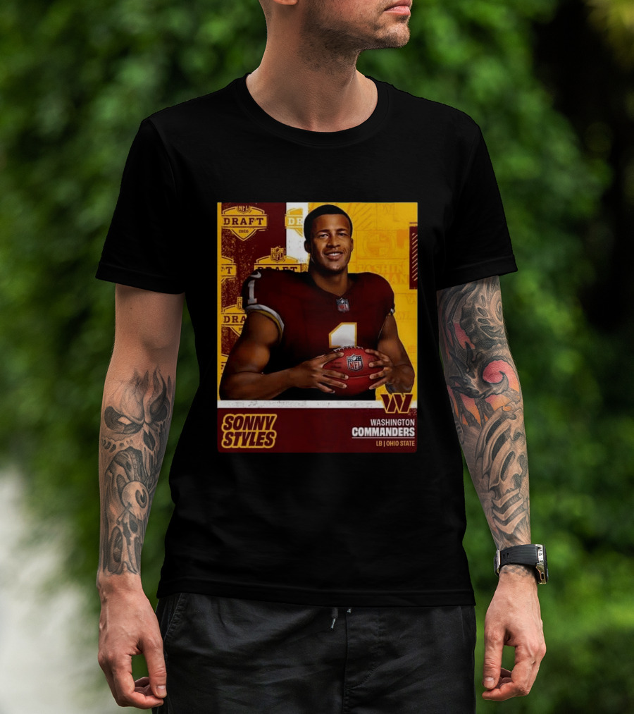 Sonny Styles Washington Commanders NFL Draft 2026 Ohio State Linebacker T-Shirt