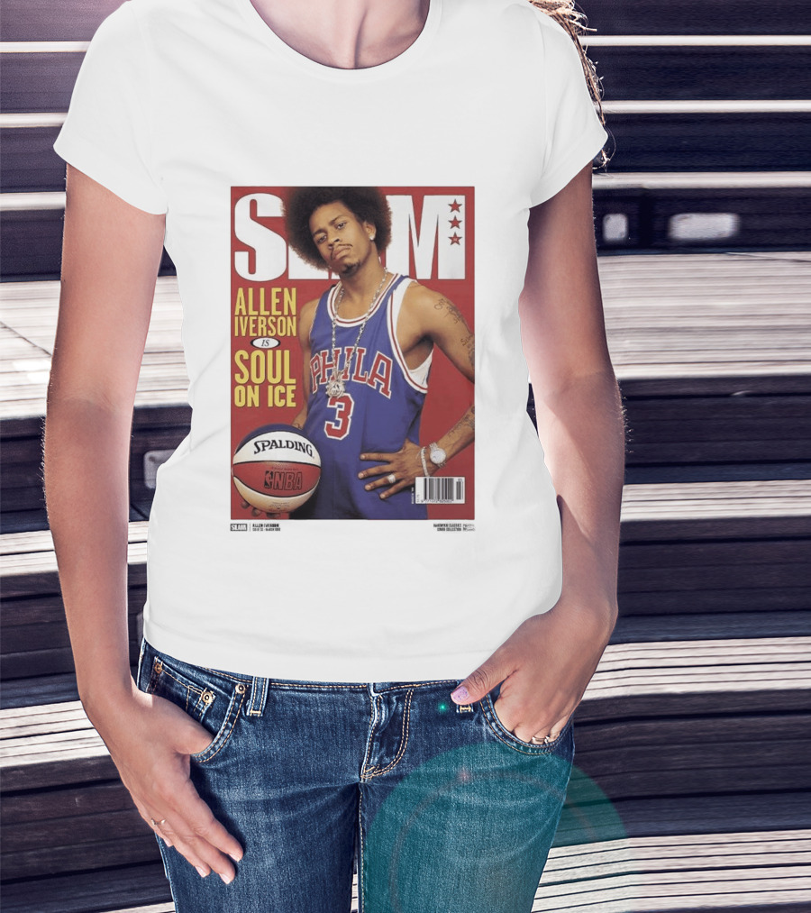 Allen Iverson Slam Cover Philadelphia 76ers Soul On Ice T-Shirt