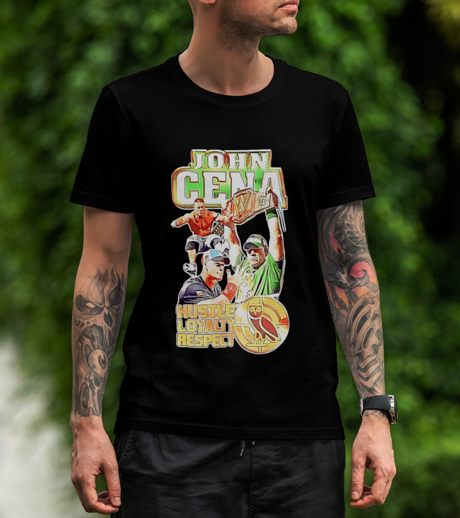 John Cena WWE Hustle Loyalty Respect Championship Victory Featuring OVO Owl T-Shirt