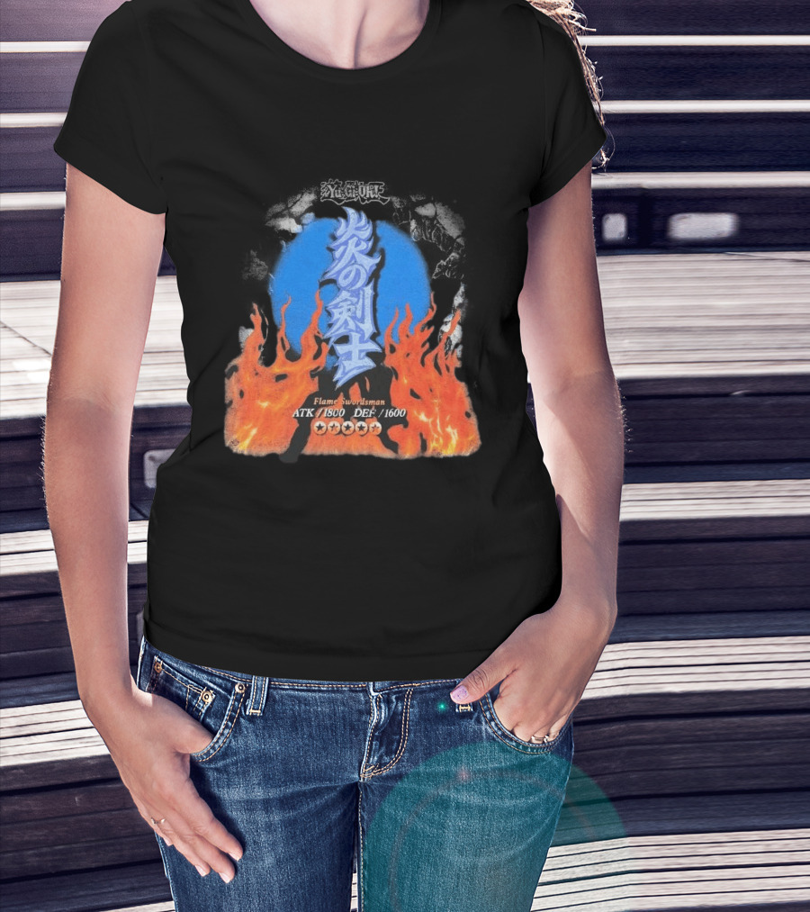 Flame Swordsman ATK 1800 DEF 1600 Yugioh Card Detail T-Shirt