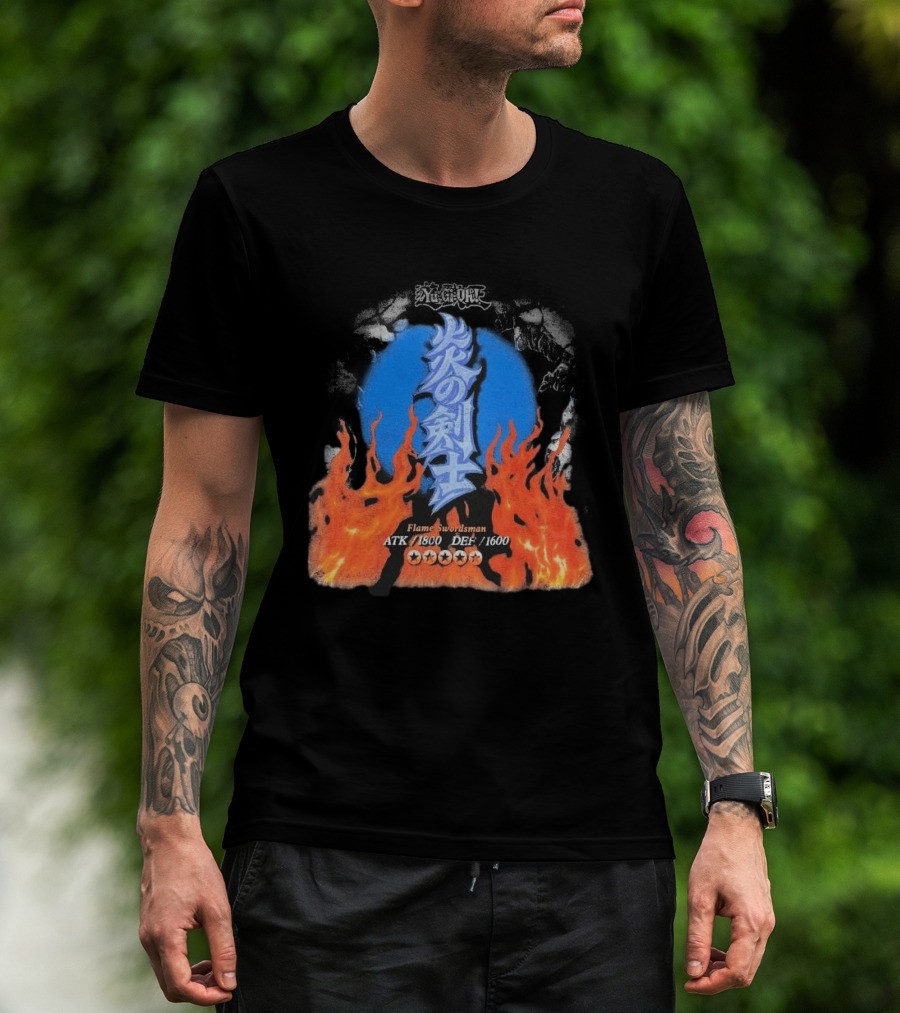 Flame Swordsman ATK 1800 DEF 1600 Yugioh Card Detail T-Shirt