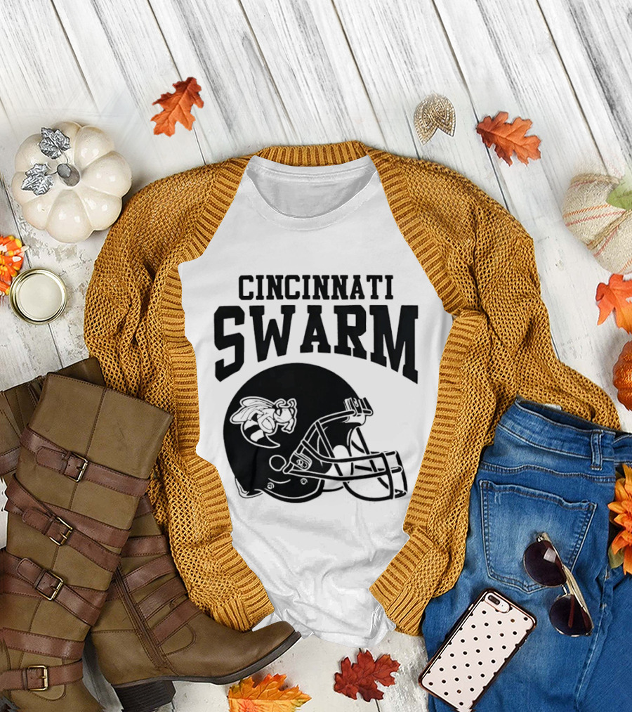 Cincinnati Swarm Hornet Football Helmet 2026 T-Shirt