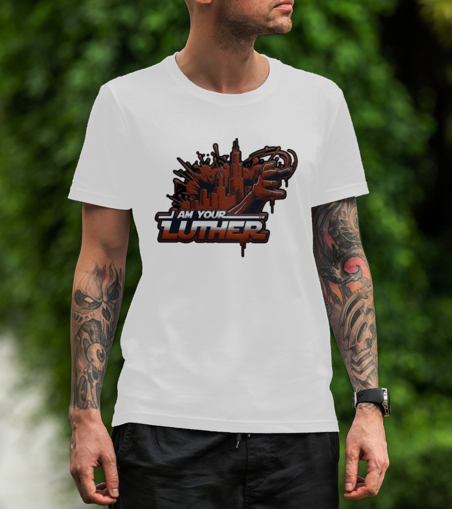I Am Your Luther Urban Cityscape Graffiti Style Hand Gesture T-Shirt