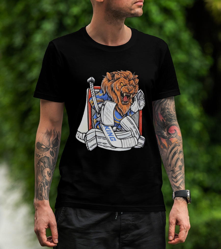 Lion Goalie King Buffalo Sabres Hockey T-Shirt