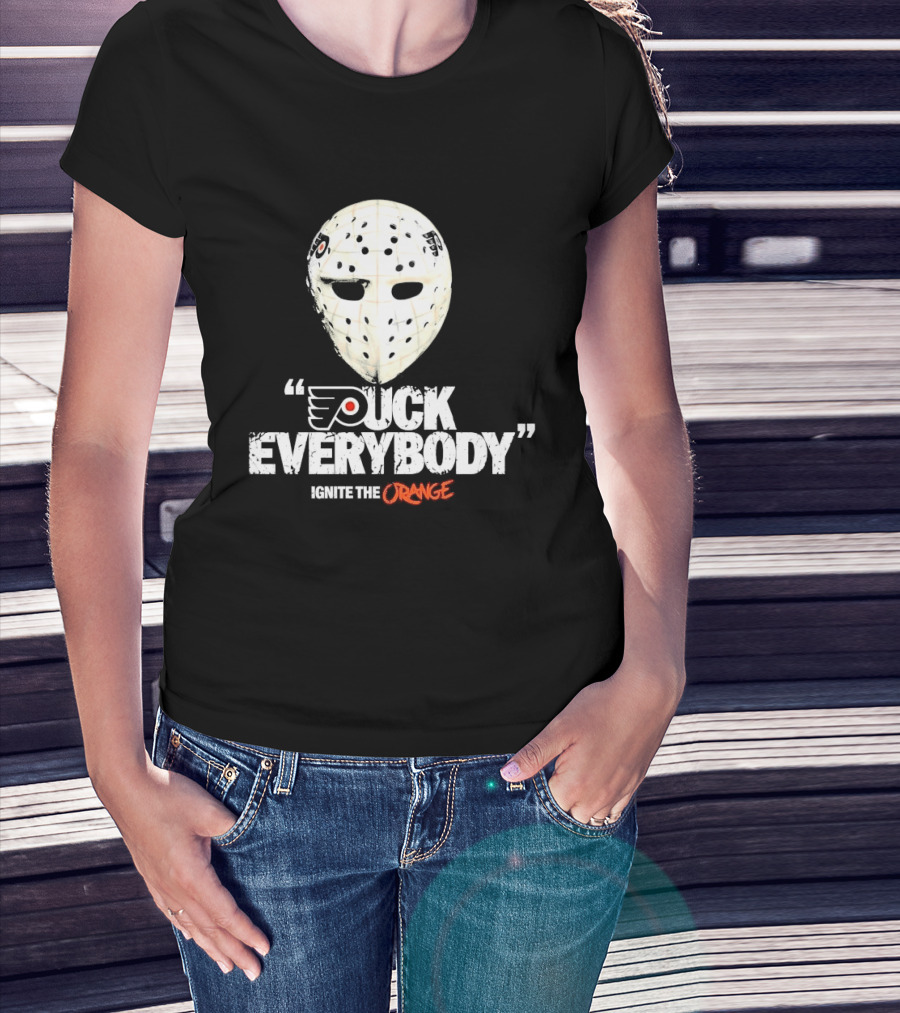 Philadelphia Flyers Puck Everybody Ignite The Orange Hockey Mask NHL 2026 T-Shirt