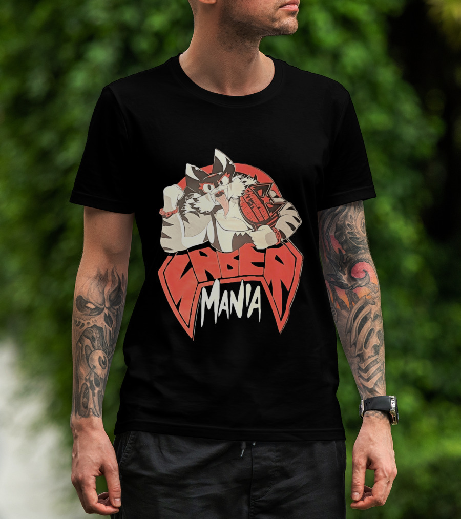 Ring Cats Saber Mania Wrestling Champion Feline T-Shirt