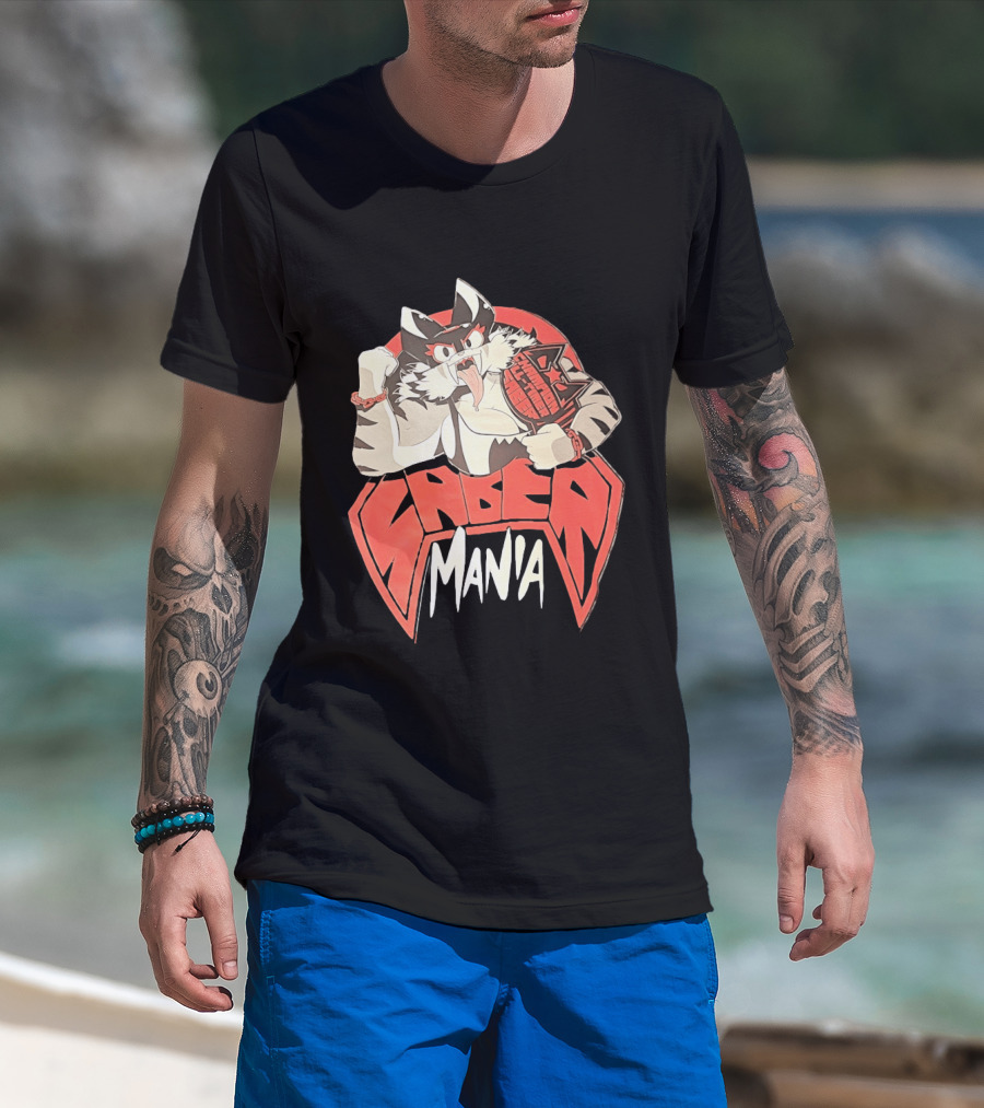 Ring Cats Saber Mania Wrestling Champion Feline T-Shirt