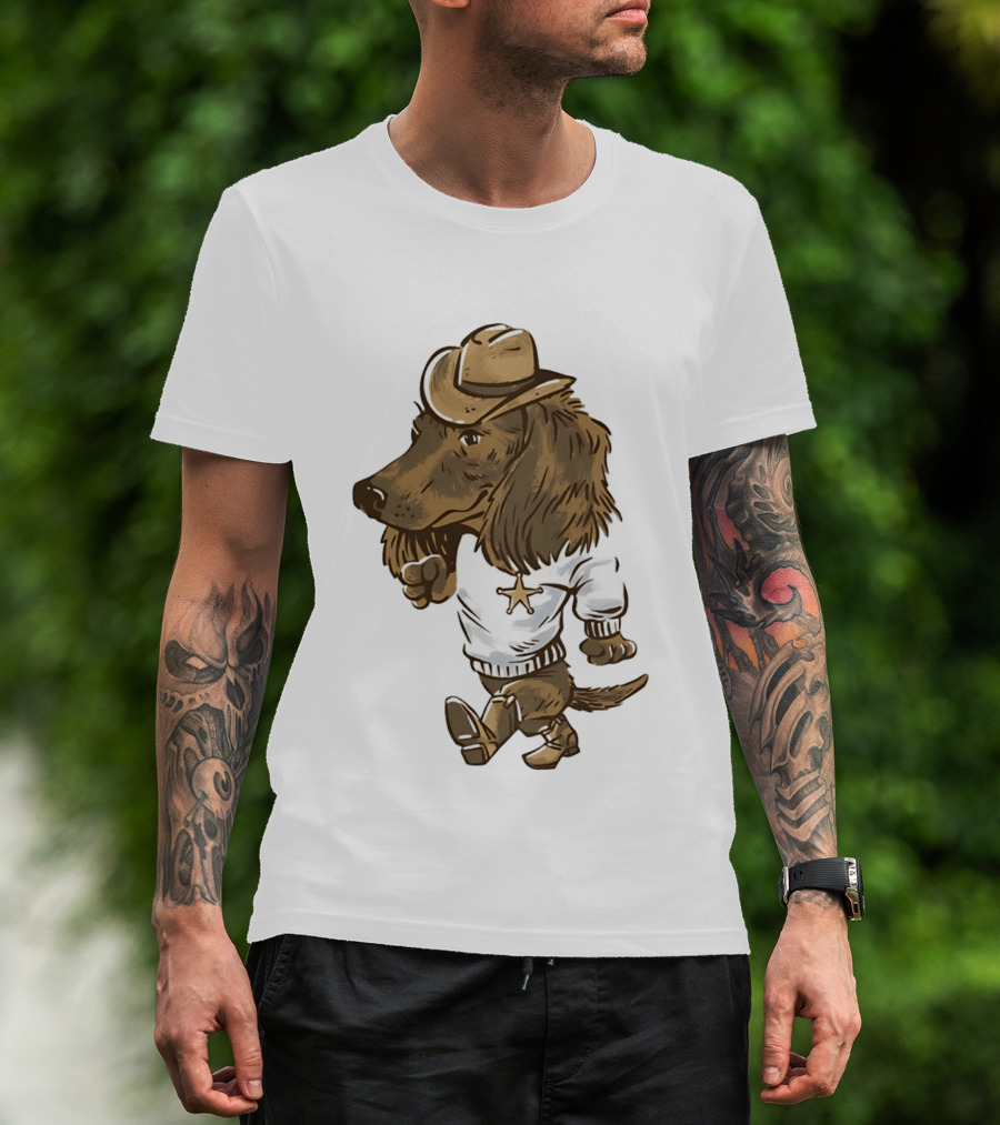Starkville Derby 2026 Cowboy Dachshund Weenie Deputy Star T-Shirt