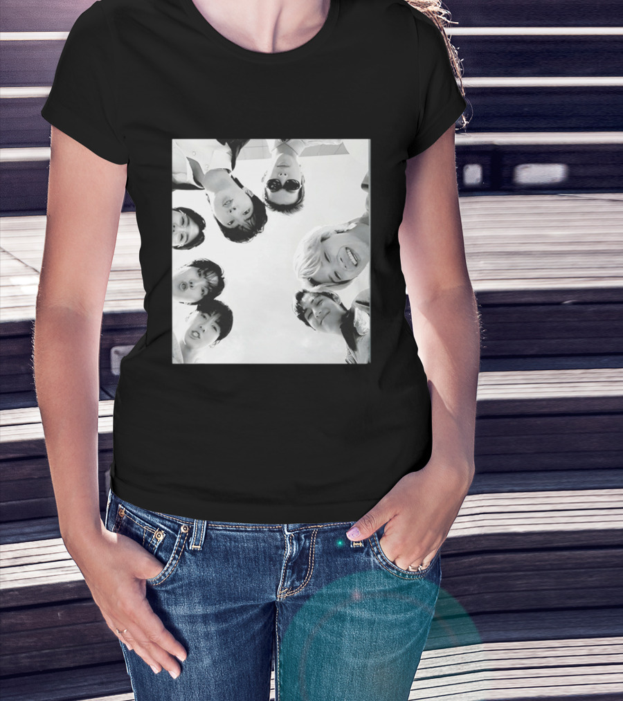 BTS Arirang World Tour Kpop 2026 Group Photo Black And White Aesthetic T-Shirt