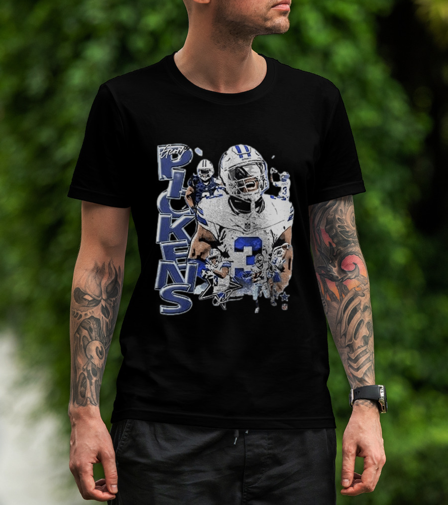 Dallas Cowboys George Pickens Player 3 Star Fans Collection T-Shirt