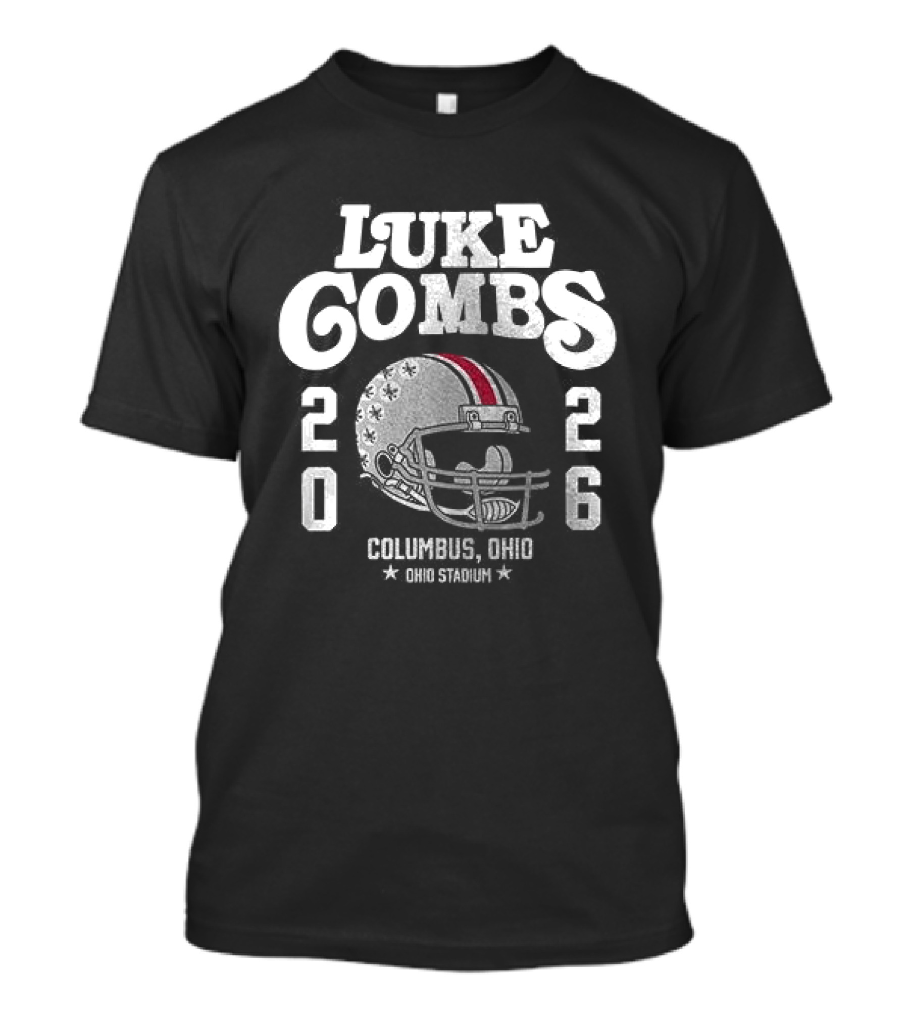Luke Combs 2026 Columbus Ohio Stadium Helmet T-Shirt
