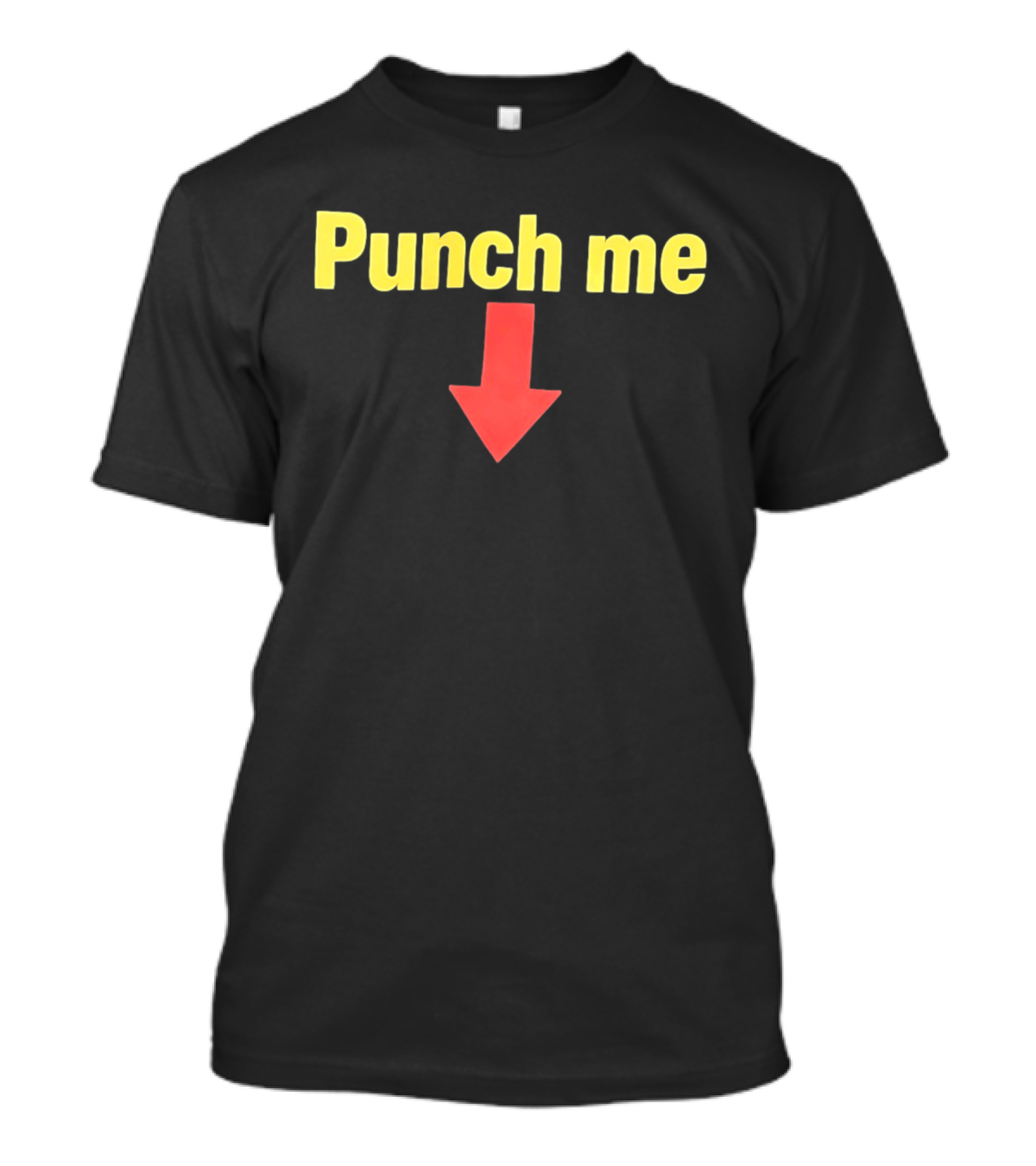 Punch Me Red Arrow Yellow T-Shirt