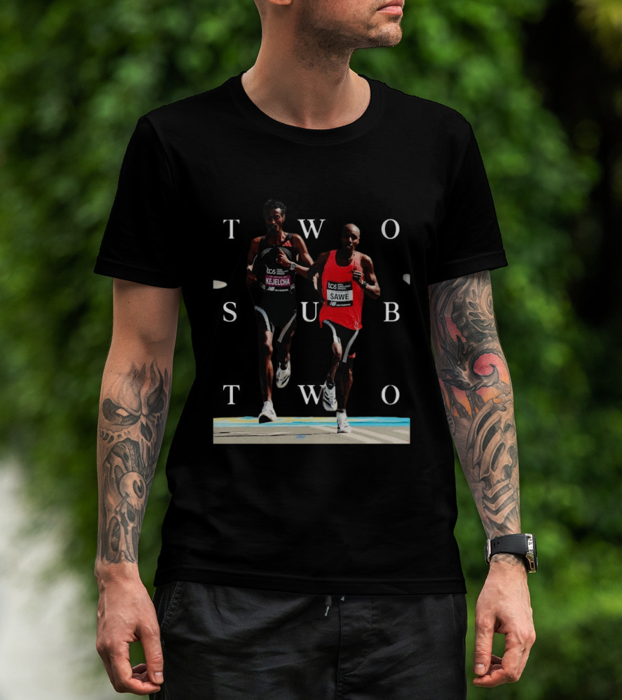 TCS London Marathon Sabastian Sawe Kejelcha Two Sub Two T-Shirt
